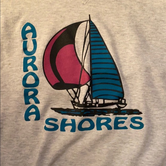 Vintage Aurora Shores grey Russell sweatshirt - Picture 2 of 4